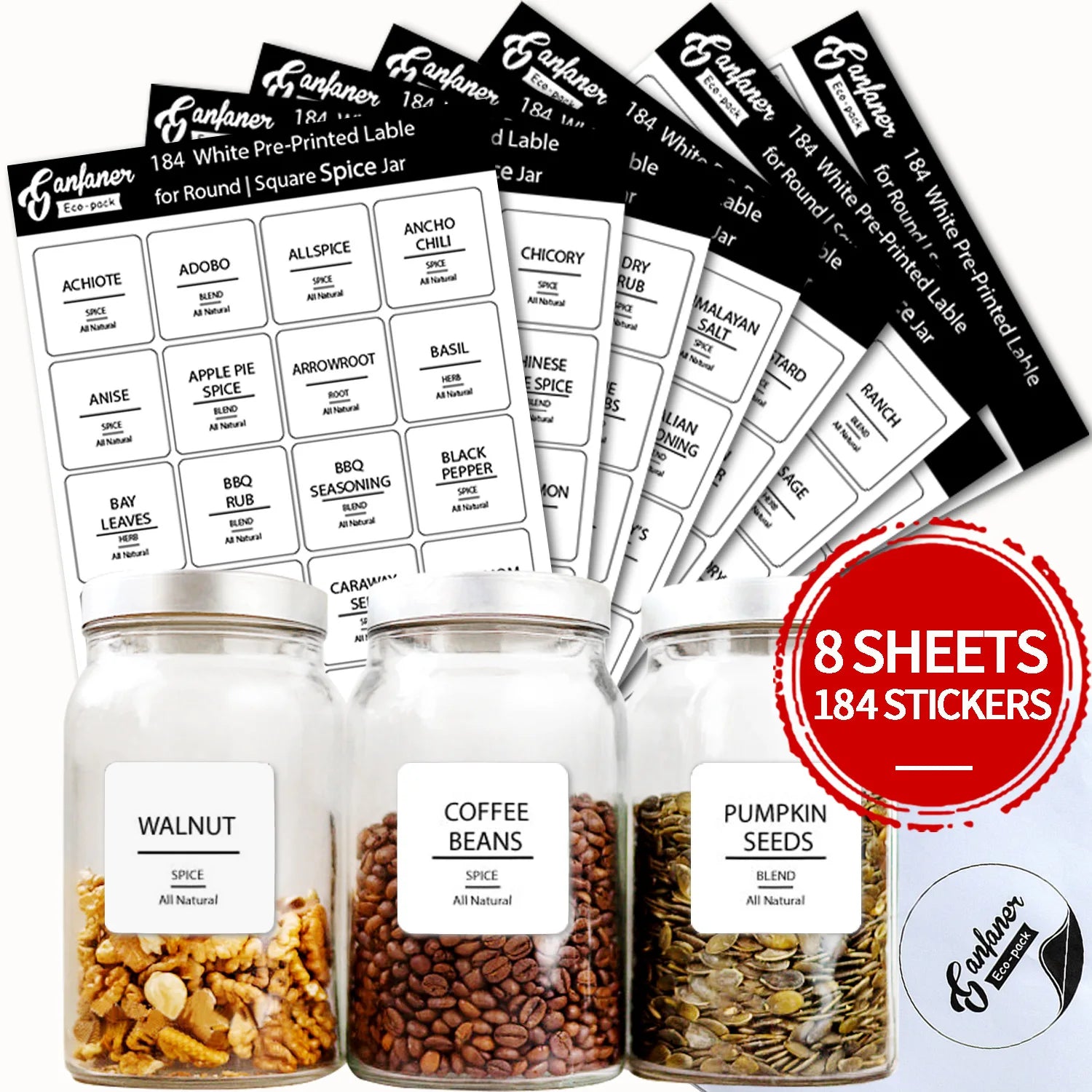 Custom Kitchen Label Stickers Storage Jar Spice Label Stickers Chalkboard Tag