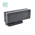 Doorplus Modern Matt Black Hydraulic Patch Clamp Non-Digging Floor Spring for Hanging Glass Panel for Bathroom Use Door Closer