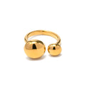 Dropshipping New INS Style Fashion Women Rings Open Size PVD Gold Plated Stainless Steel Finger Rings Customize Rings