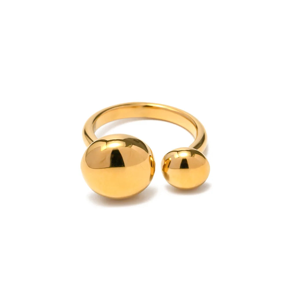 Dropshipping New INS Style Fashion Women Rings Open Size PVD Gold Plated Stainless Steel Finger Rings Customize Rings