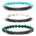Vintage Natural Gemstone Round Bead Cut Abacus Bead Bracelet Adjustable Gemstone Bracelet Friendship Gift Jewelry JOYA GIFT