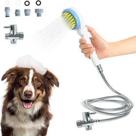 Imilive Dog Cat Eco-Friendly Plastic Bath Shower Head Spray Set Grooming Shampoo Easy Clean Nozzle Hose Outdoor Indoor