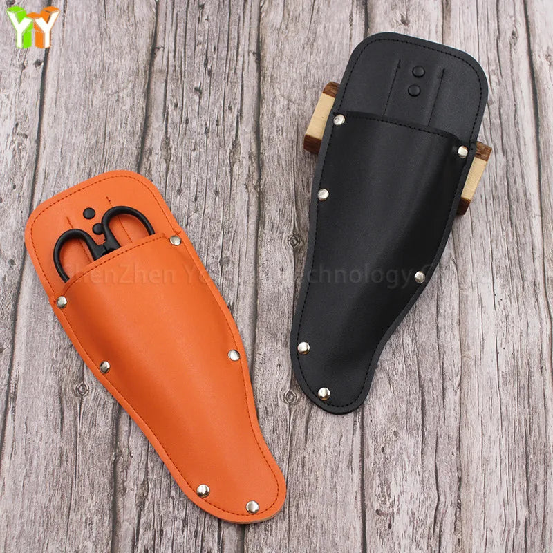 Garden Pruner Sheath Premium PU Leather Garden Scissor Holster Pruning Shears Protective Case Cover