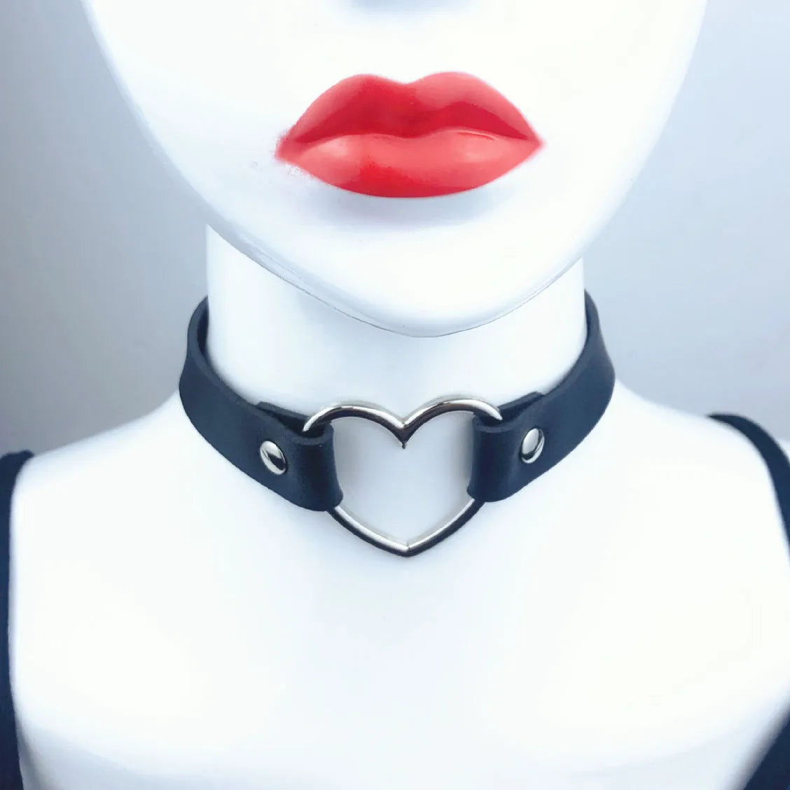 13 Colors Women Sexy Punk Zinc Alloy Silver Plated Collar Necklaces Trendy Heart Harajuku Choker Gothic Bondage Neck Accessories