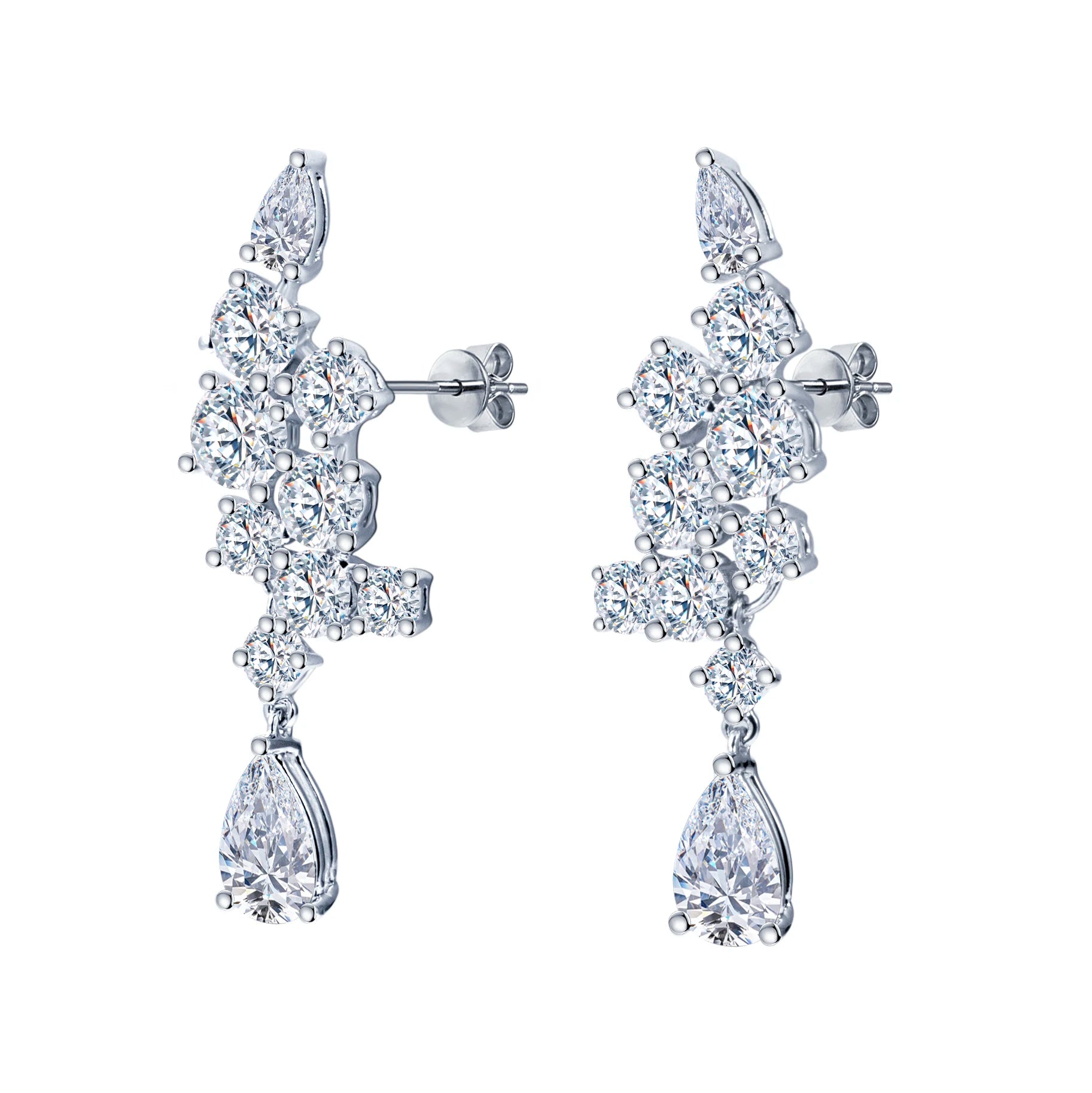 Messi Customized Jewelry MSE-645 18K Lab Diamond Earrings Studs for Women