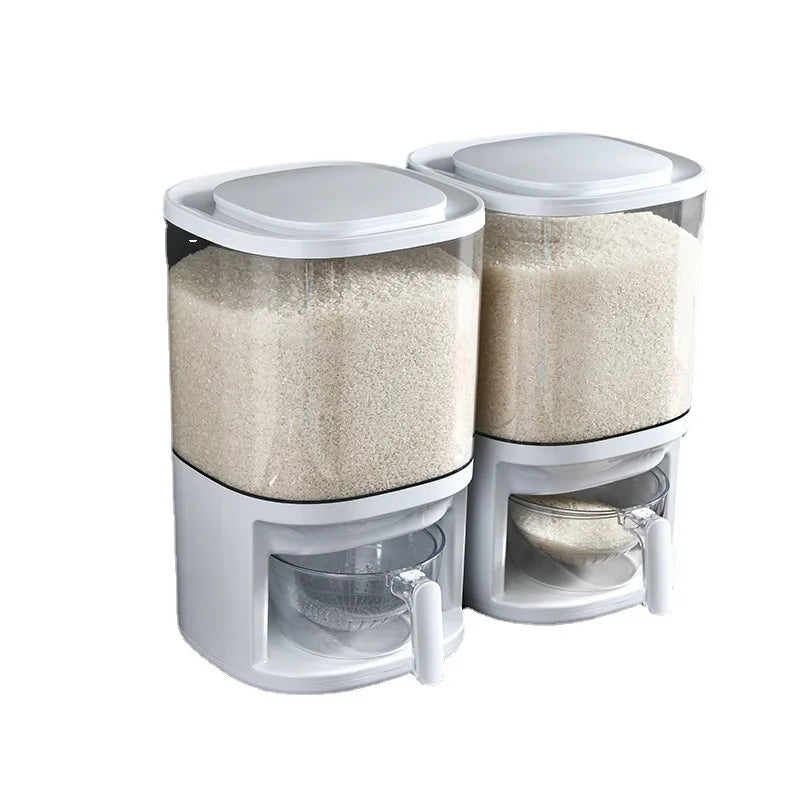 Plastic Storage Bucket Dry Food Containers Organization Large Kitchen Rice Dispenser