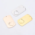 Newest Couple Necklace Mirror Polished Titanium Steel Splicing Big Love Pendant DIY Bracelet Necklace Pendant Accessories
