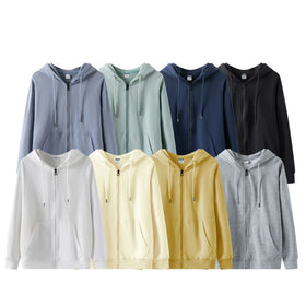 Factory Direct Blank Zip Hoodie Plus Size Sweatshirt for Printing and Embroidery