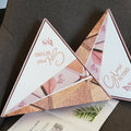 Custom Printing Corrugated Packaging Box Luxury pink Triangle Shaped Gift Box Packaging for Cosmetic Jewelry
