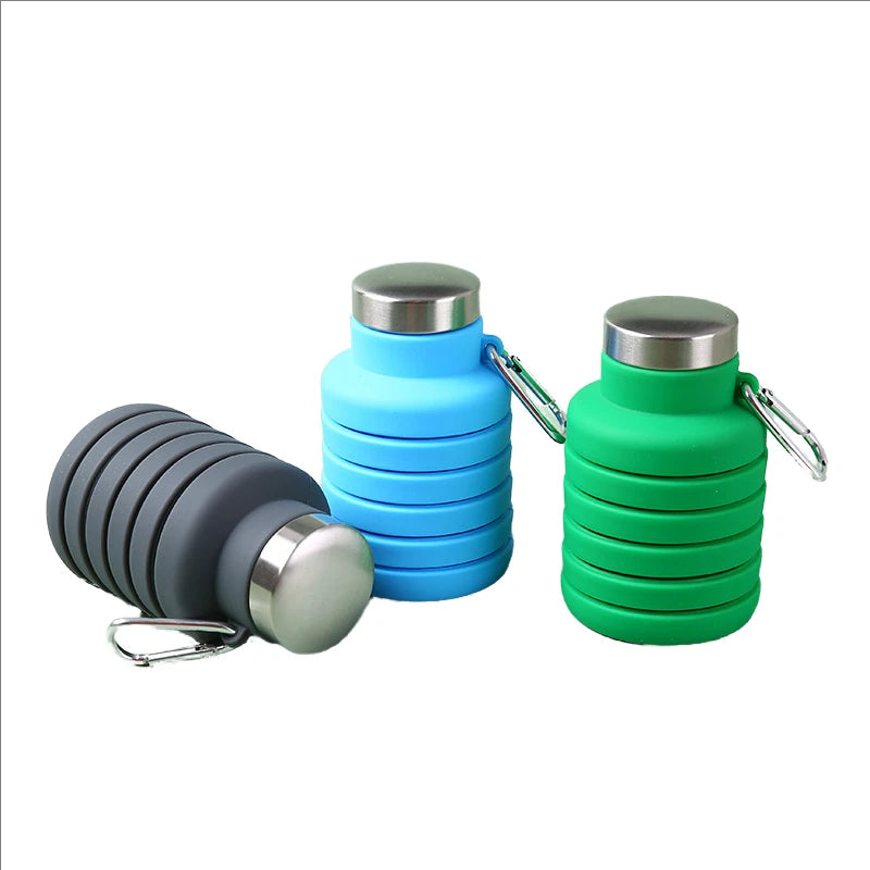 Silicone Folding Kettle Student Sports Running Mountain Travel Fitness Portable Water Cup