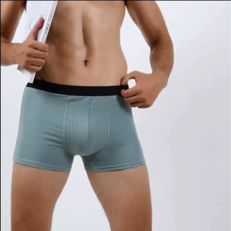 Simple Black Wide Belt Men's Underwear Breathable Youth Boxer Cotton Men's Boxer Shorts