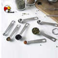 Beeman 9 PCS Set 1g 5g 30g 1ml 5ml Metal Tiny Coffee Measuring Spoon Stainless of Set 6