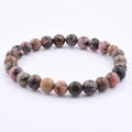 Trendy 8mm round Gemstone Beads Bracelet Fashionable Natural Bead Stretch Bracelet for Women and Men for Anniversary