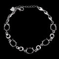 Sterling Silver 7*9mm Semi Mount Bracelet Empty Support Blank Claw Setting S925 Mountain Base Holder Without Stone Inlay for DIY
