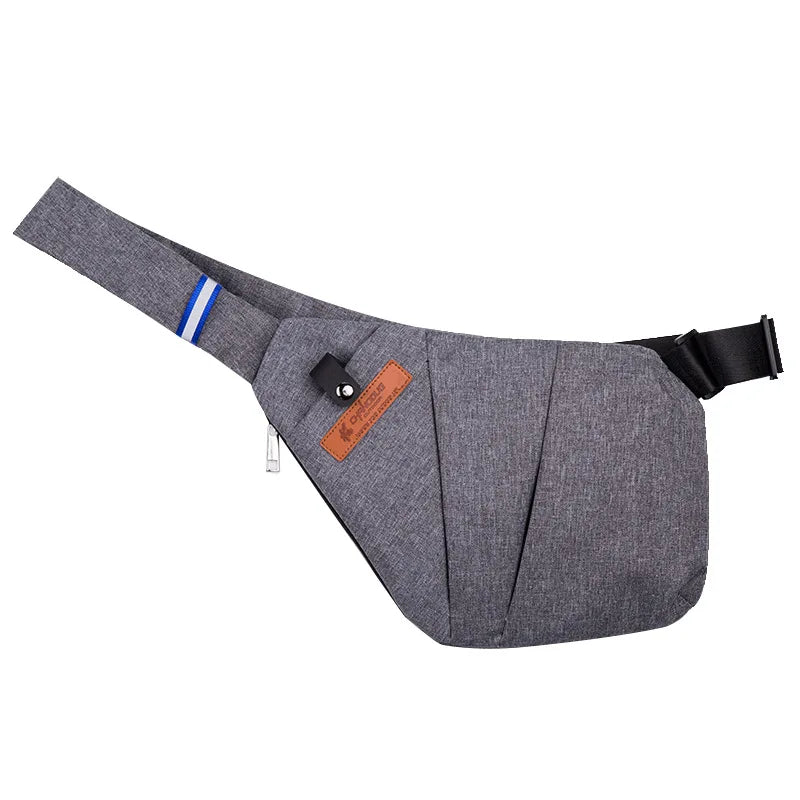 Outdoor Men Travel Business Bag Burglarproof Shoulder Bag Anti Theft Security Strap Digital Storage Chest Bags