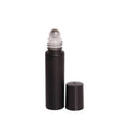Attar Glass Roller Bottles 10ml 5ml Matte Black Frosted Roll on Empty Perfume Bottles Essential Oil Bottle for Cosmetics