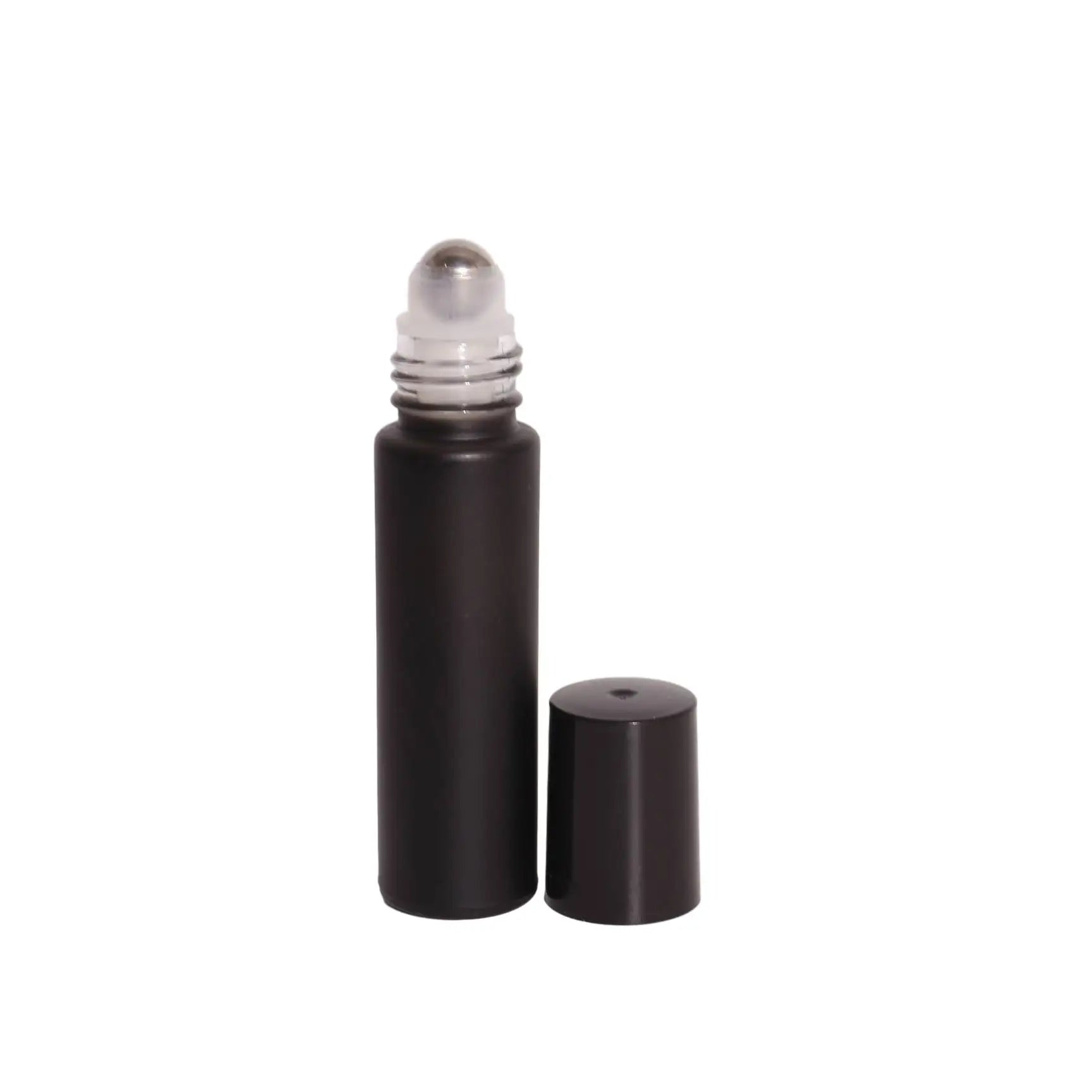 Attar Glass Roller Bottles 10ml 5ml Matte Black Frosted Roll on Empty Perfume Bottles Essential Oil Bottle for Cosmetics