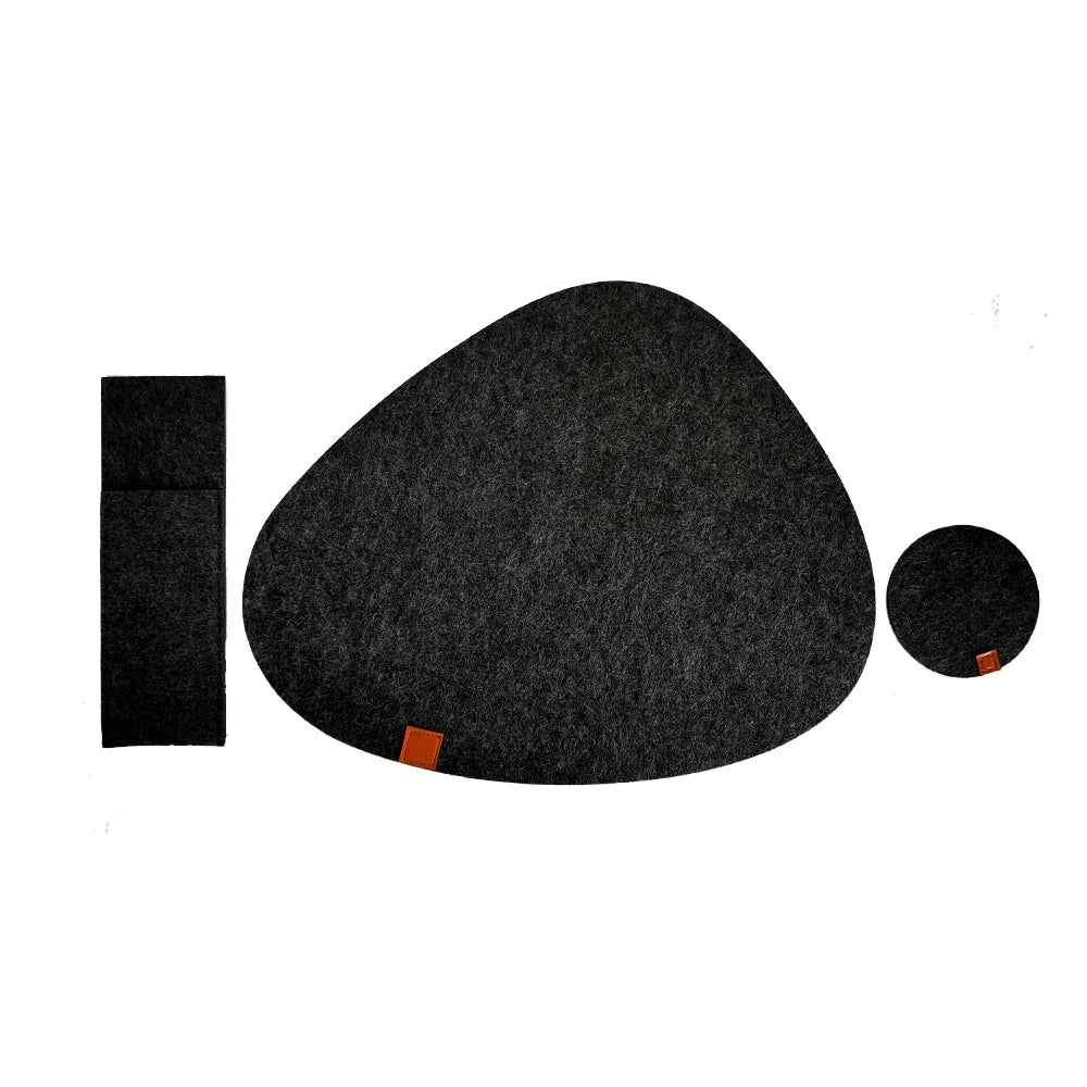 Customized Felt Coaster Cutlery Bag and Felt Placemat for Table