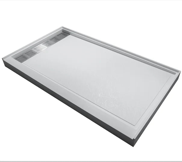 Wholesale Modern Customize Rectangular Shaped Stone Resin Black/white Shower Tray Solid Surface Base Bathroom Shower Tray