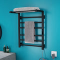 Intelligent Timed Heating Electric Towel Rail Punch-free Folding Smart Temperature Control Digital Display Electric Towel Rack
