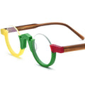 2023 New Exquisite Half-Rim Acetate Optical Frames Multi-Color Round Frosted Eyewear Universal for Men and Women
