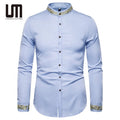 Liu Ming Wholesale 2024 Autumn Fashion Men s Casual Clothing Long Sleeve Formal Tops Slim Fit Embroidery Dress Shirts