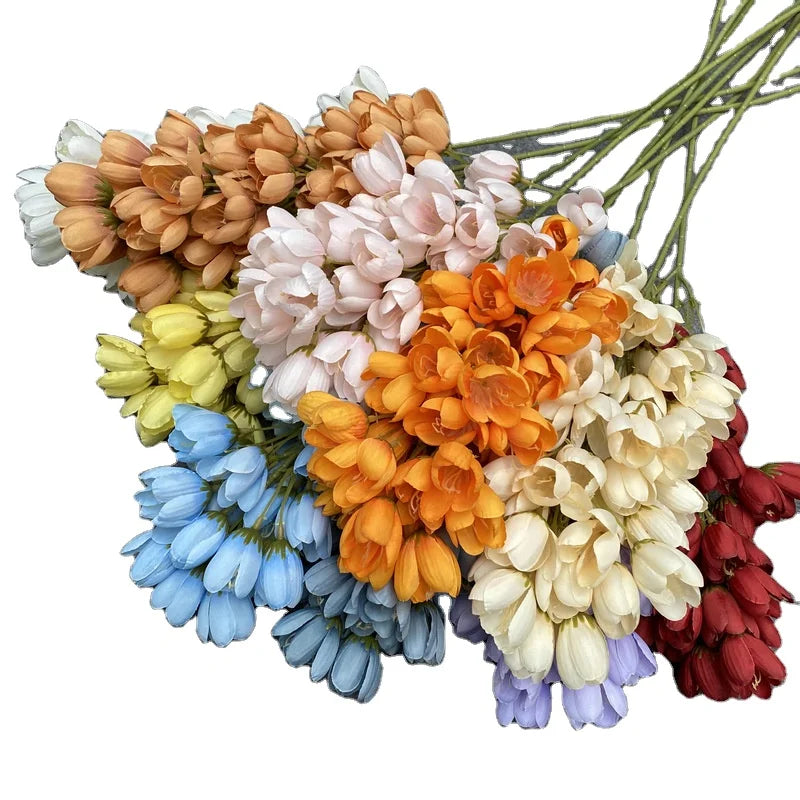 New Arrival Long Stem Silk Artificial Phoenix Flower Stem for Wedding Home Decoration