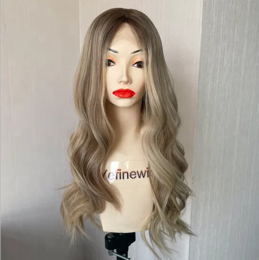 Stock European Hair Blonde Ombre Human Hair Luxury Wigs