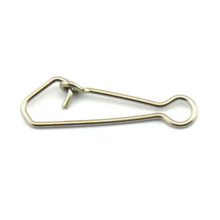Synnex Stainless Steel Fishing Snaps Cross-Lock Snap 6 Types Mix Hooked Snap Set Black/White Nickel