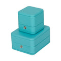 Zebo Custom Jewelry Boxes Packaging Women Metal Button Ring Necklace Boxes PU Leather Jewelry Gift Boxes