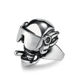 Personalized Jewelry Stainless Steel Skull Ring Fashion Cigar Goggles Opening Adjustable Men Ring Wholesale