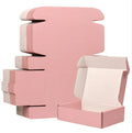 FPG Custom Design Logo Printed Hot Pink Corrugated Paper Cosmetic Packaging Mailer Shipping Boxes