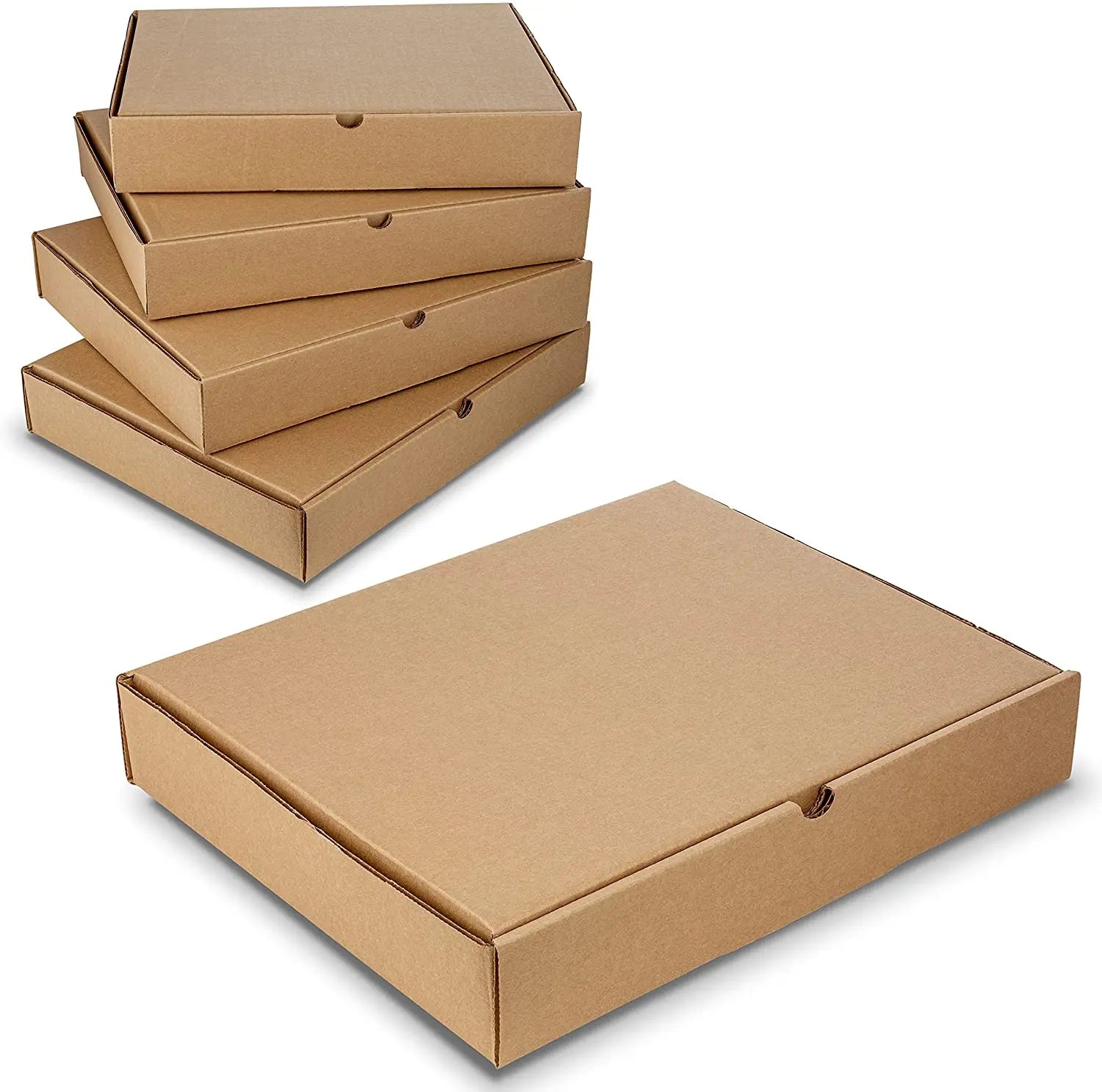 Corrugated Cardboard Box 15x15x5 Empty Cheap Food Pizza Delivery Pizza Cardboard Paper Carton Box Packaging Boxes