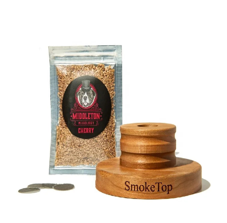 Old Fashioned Modern Eco-Friendly Wood Chimney Drink Smoker Kit for Cocktails and Whiskey