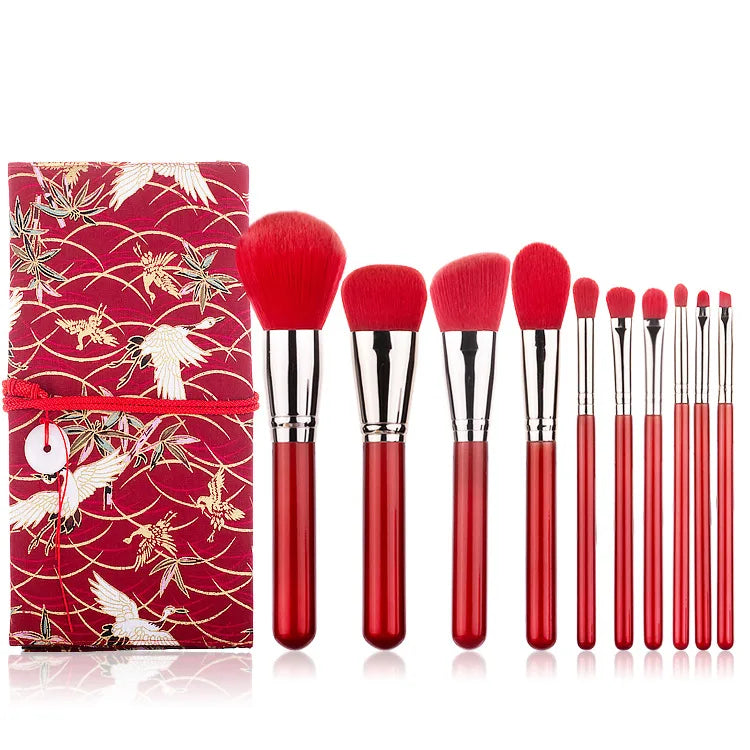 Factory Price 10pcs Box Makeup Brushes Set Eye Face Cosmetic Foundation Powder Blush Blending Make up Brush Beauty Tool