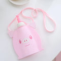 Cute Silicone Water Bottle for Kids with Strap