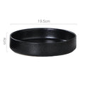 Custom Nordic Restaurant Serving Round Black Steak Dinner Plates Sets Ceramic Dishes Plates