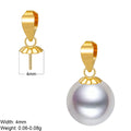 Genuine 18K Gold Pendant Pearl Mounting Jewelry Real Freshwater Natural Gemstone Wholesale Pearl Necklace Diy Component Findings