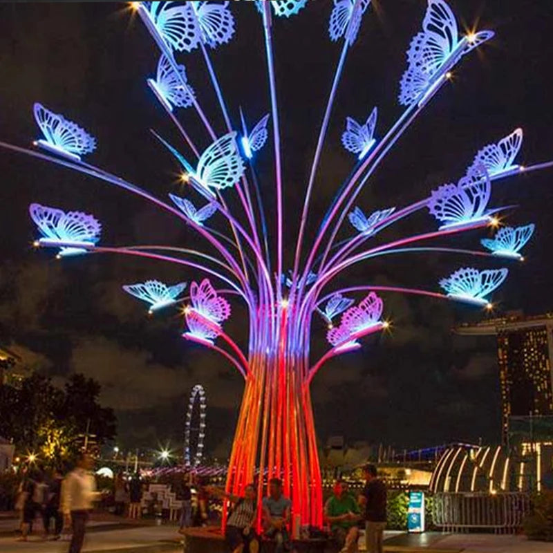New Arrival Butterfly Light Tree Eco-friendly Customizable Size IP65 Outdoor Landscape Light