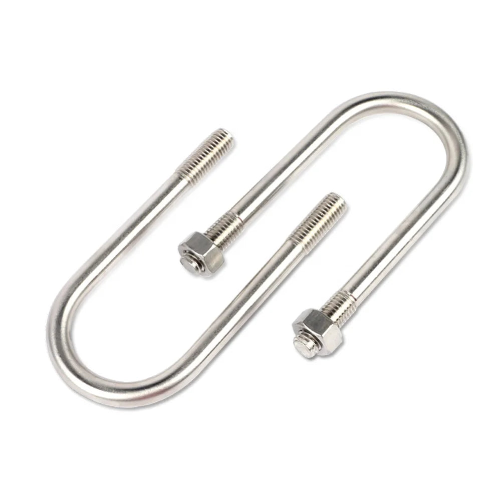U Bolt Hardware Galvanized Clamps Steel Din3570 Clamp Ubolt M10 Flat Fastener Drop Forged Stainless Carbon Grade 8.8 Bolts