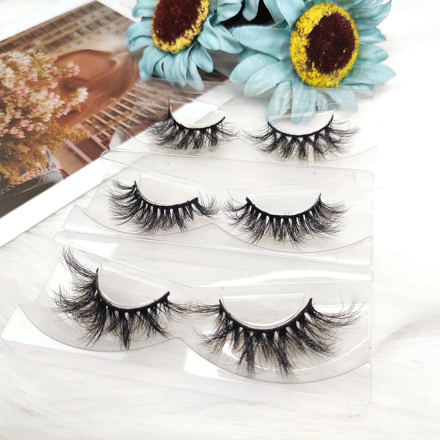 Private Label Plant Fiber Eyelashes Wholesale Factory Price Silk Eyelash Make Your Own logo with Vegan Lashes Silk Packaging Box