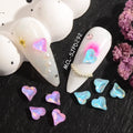 Cute Heart Decoration 3D Heart Nail Art Colorful Cute Nail Heart Charms