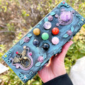 Hot Sales Customized Natural 7 Chakra Crystal Sphere Wooden Storage Box for Chakra Set DIY Gift