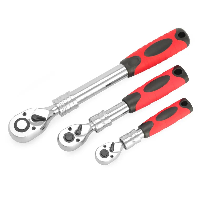 Srunv Telescopic 72 Teeth 1/4 3/8 1/2 Quick Released Ratchet Socket Wrench With Adjustable Head