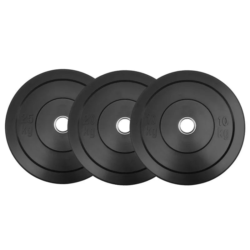 Weightlifting Bumper Plates Rubber Coated Barbell Plate Fitness Equipment Workouts Barbell Weights Plates