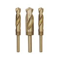 HSS M35 Cobalt Titanium Coated 13-30mm Reduced Shank Twist Drill Bits for Stainless Carbon Steel Iron Copper Metal Drilling