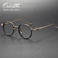 Luxury Designer Classic Wholesale Round Eyewear Lunettes De Luxe Pure Male Vintage Eye Glasses Titanium Optical Frames for Men