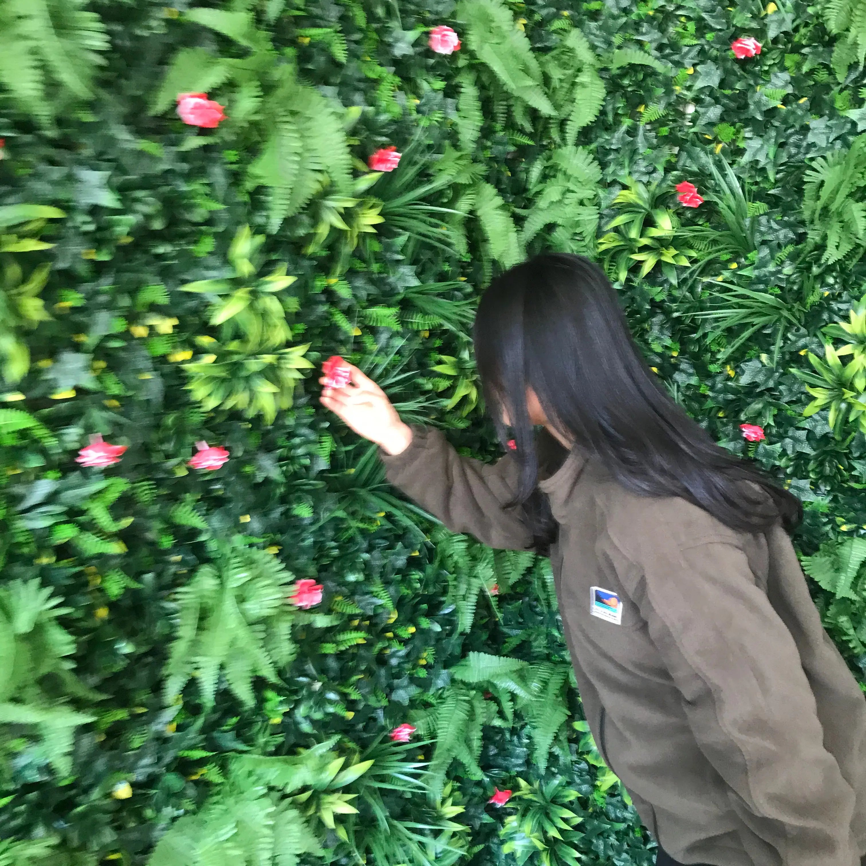 Customized Artificial Plant Wall 3D Artificial Jungle Wall Plants Artificial Green Wall Plant