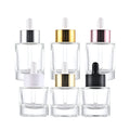 15ml 20ml 30ml 40ml 50ml Flat Shoulder Glass Serum Dropper Bottle  Glass Dropper Bottle