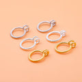 Personalized 925 Sterling Silver Twist Rope Round Link Clasp for Bracelet/Necklace Making Wholesale